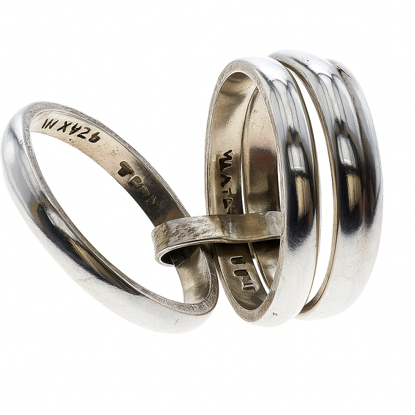 Hinged Three Tier Sterling Silver Ring