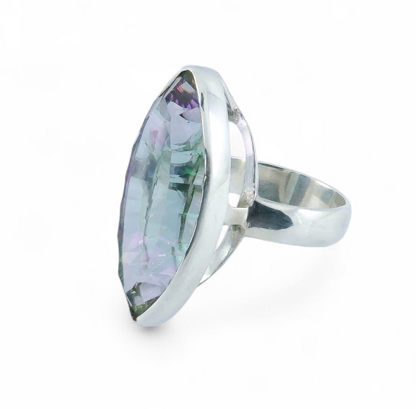 Mystic Quartz Sterling Silver Ring