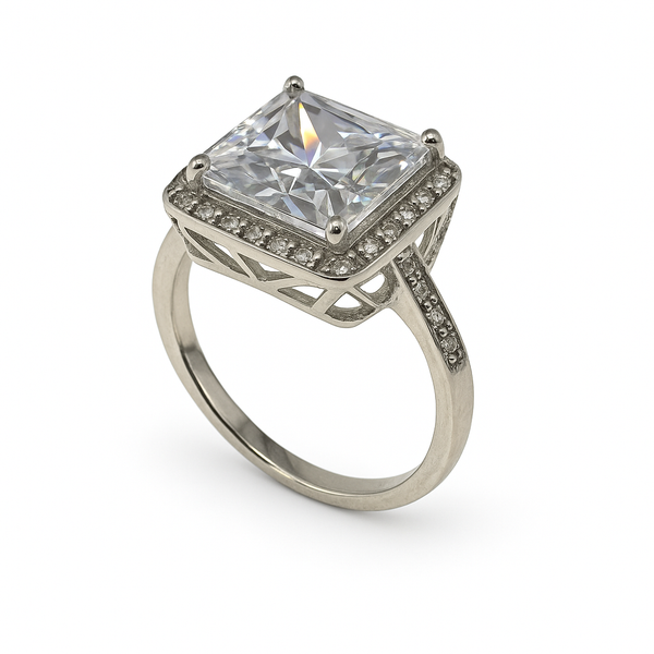 Cubic Zirconia Sterling Silver Ring