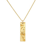 Long Zodiac 18k Gold Plated Waterproof 18inch Stainless Steel Necklace