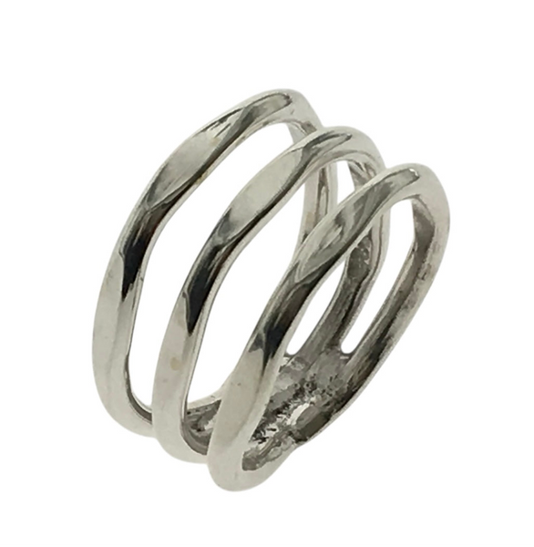 Spring Squared Sterling Silver Ring