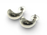 Half Hoop Sterling Silver Earring