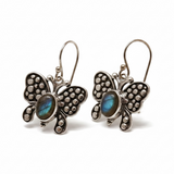 Labradorite Sterling Silver  Butterfly Earrings