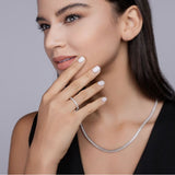 Moissanite S925 Silver Moissanite Solid-Band Ring