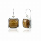 Tigers Eye Sterling Silver Earrings