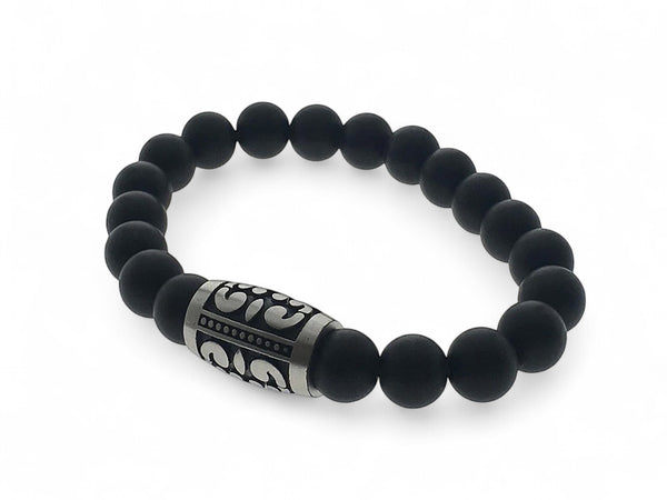 Ball black agate fashion bracelet