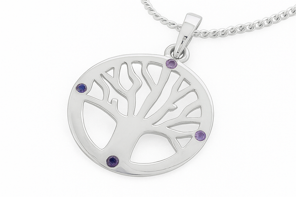Tree of Life CZ Sterling Silver Pendant - Sparkling 925 Silver Jewelry