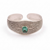 Green Quartz Sterling Silver Cuff
