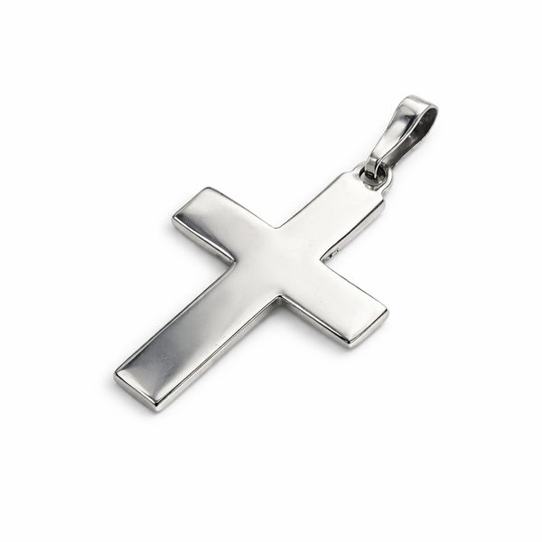 Cross Plain Sterling Silver Pendant