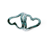Wire Double Hear Wrap Sterling Silver Ring