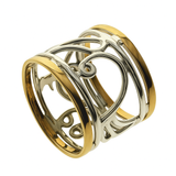 Sterling Silver & Brass Lace Ring