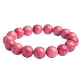 Crystal Natural Rhodonite Beaded Bracelet