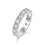 Moissanite S925 silver ring fully set with moissanite