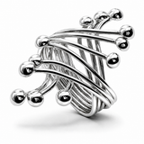 Wire Tangle Ball Sterling Silver Ring