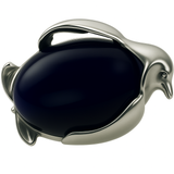Penguin Catseye .925 Sterling Silver Brooch