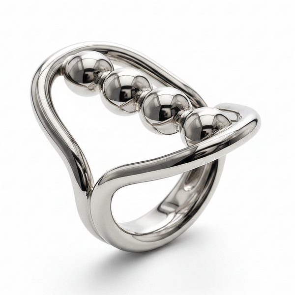 Wire Four Ball .925 Sterling Silver Ring
