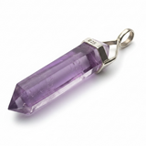 Crystal Amethyst Double Terminated Sterling Silver Pendant