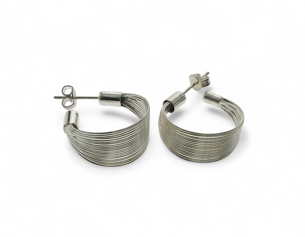 Hoop Sterling Silver Plated Earrings