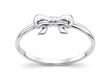 Midi Bow Sterling Silver Ring