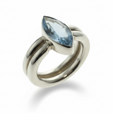 Blue Topaz Sterling Silver Ring
