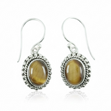 Tigers Eye Sterling Silver Earrings