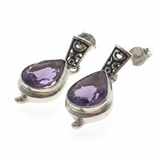 Amethyst Teardrop .925 Sterling Silver Earrings