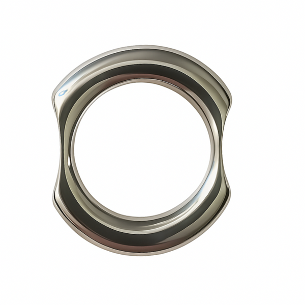 Indented Sterling Silver Chunky Band