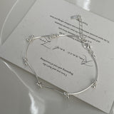 S925 Sterling Silver Wavy Bead Bracelet