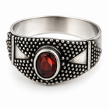 Garnet .925 Sterling Silver Ring