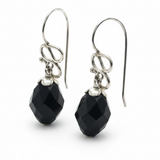 Onyx Squiggle .925 Sterling Silver Drop Earring
