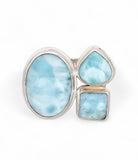 Larimar Designer Sterling Silver Ring