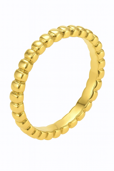 Gold Plated Ball Chain Sterling Silver Band