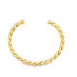 Gold Filled 18K Twisted Rope Cuff Bangle (B145)