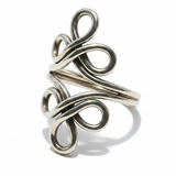 Wire Flower Sterling Silver Ring
