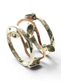 Sterling Silver & Brass Citrine Ring