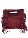 Italian Suede Fringed Shopper Bag wholesale