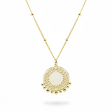Gold plated sterling silver peace necklace