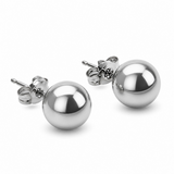 Ball Stud 12mm Sterling Silver Earrings