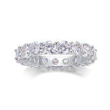 Moissanite S925 silver ring fully set with moissanite