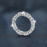 Moissanite S925 Sterling Silver Marquise Four Leaf Clover Moissanite Ring