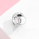 S925 Sterling Silver Champagne Barrel Bead Pendant