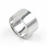 Plain 10mm Sterling Silver Band Ring - Genuine .925 Silver