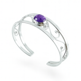Amethyst Sterling Silver Cuff