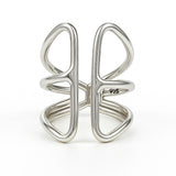 Wired Vest Wrap Sterling Silver Ring