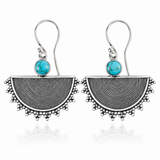 Turquoise Moon Sterling Silver Earring