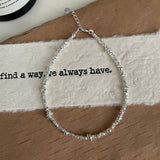 S925 Sterling Silver Broken Silver Bracelet