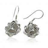 Rose Drop Sterling Silver Earrings