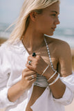 Onyx Large Faceted Ring Sterling Silver