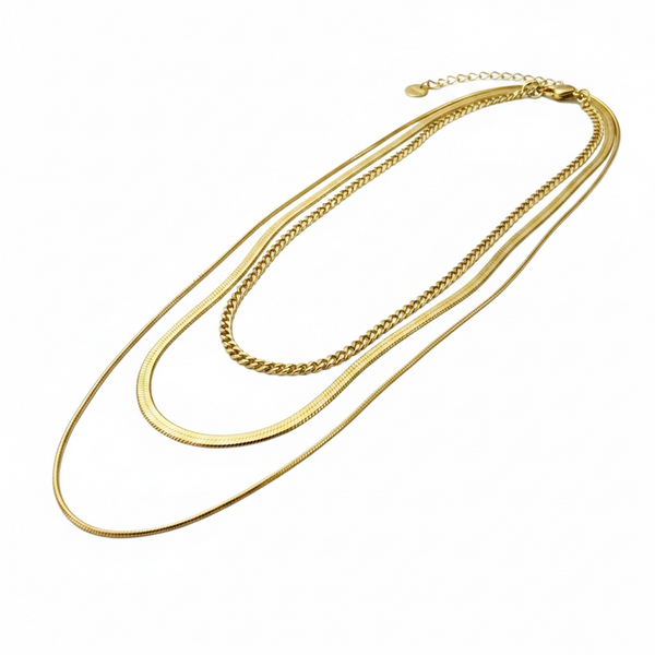 Stainless Steel Irregular Trend Multi Strand Necklace
