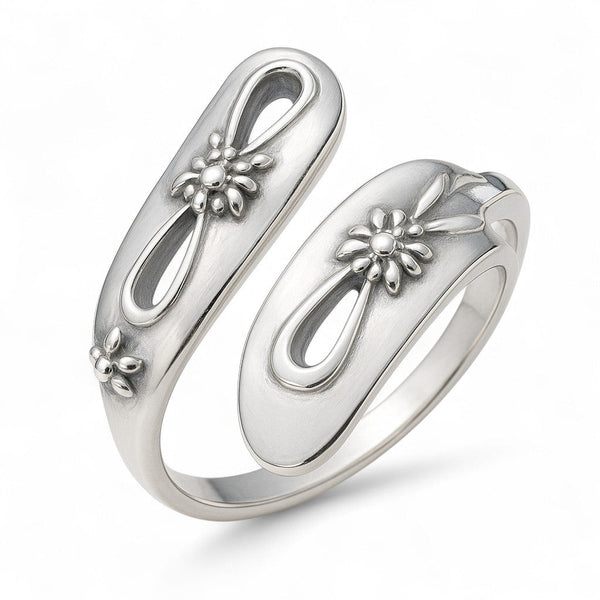 Wrap Floral Sterling Silver Ring